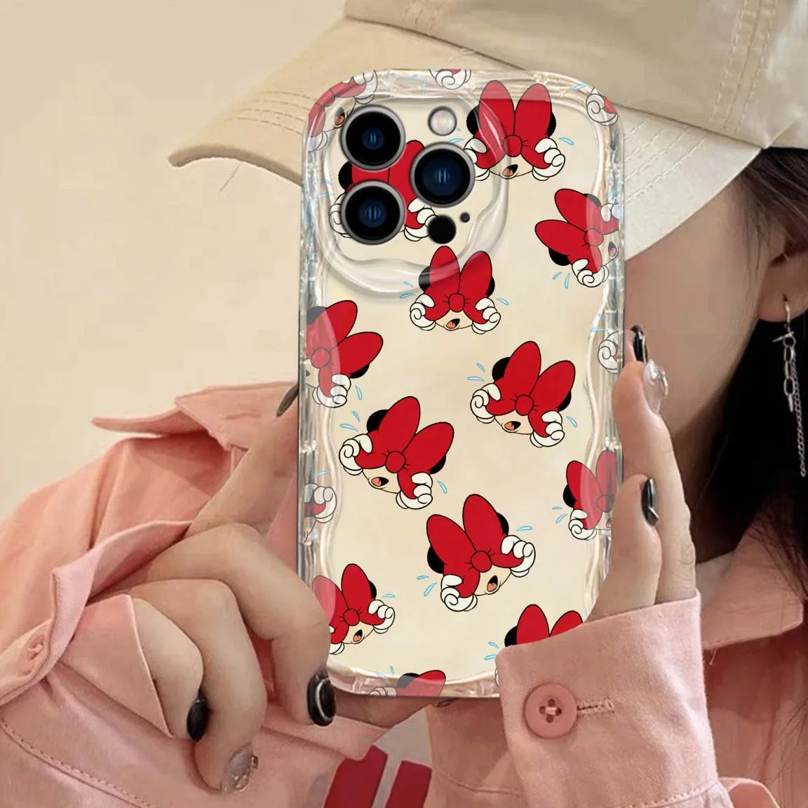 Funda Dot Mickey Mouse para iPhone XR 16 15 14 13 12 11 Pro Plus Max Mini Wave Oil funda de teléfono - imagen 2