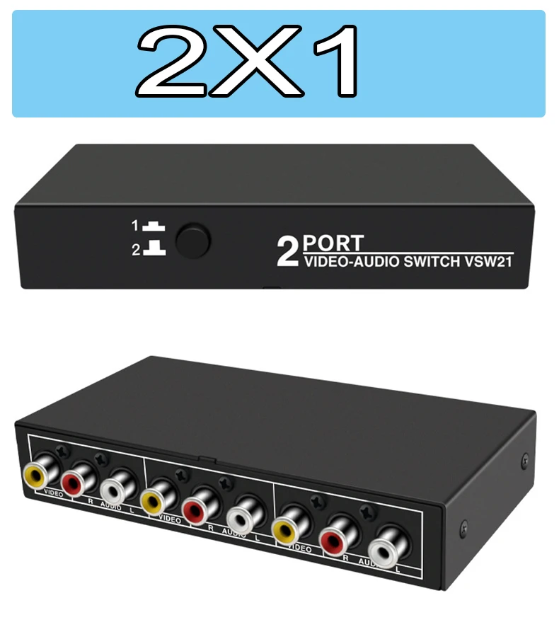 Selector Conmutador AV RCA 3 Entradas para Consolas - imagen 3