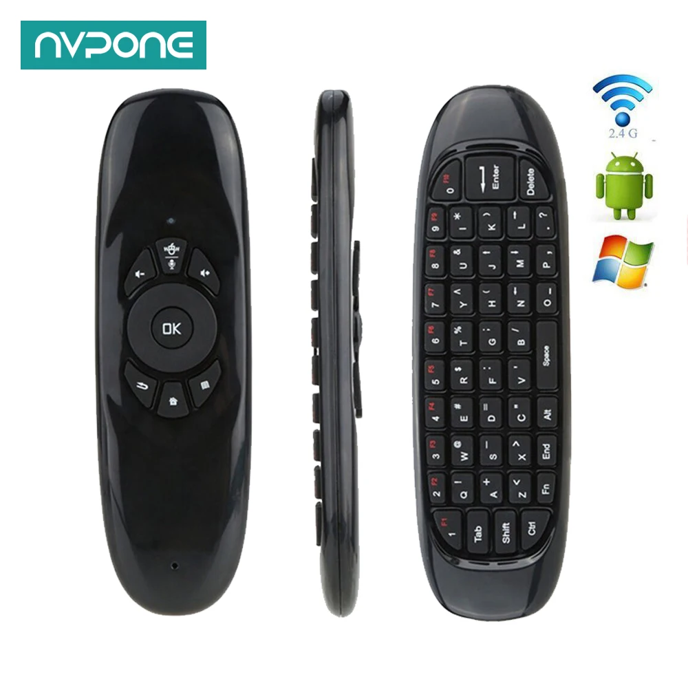 Fly Air Mouse-teclado inalámbrico con Sensor giroscópico en inglés, 2,4G, RF, Control remoto para juegos, Android, Smart TV Box, proyector