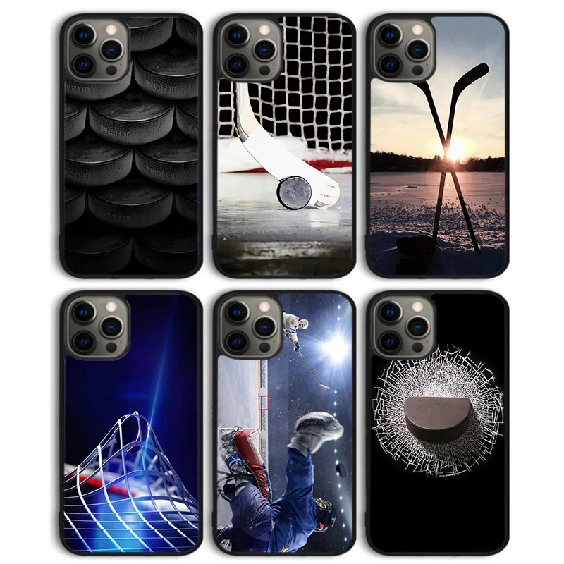 Funda trasera para teléfono con citas de Hockey sobre hielo Love para iPhone 17 Air 16 15 14 13 11 12 Pro Max Plus