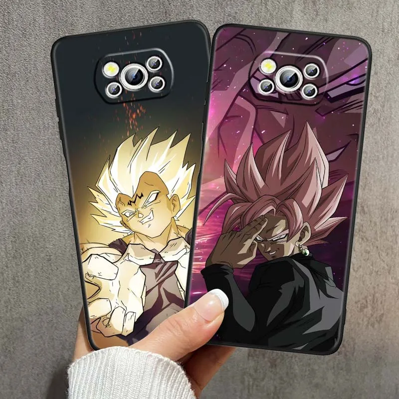 D-Dragon B-Balls G-Goku Anime para Xiaomi Mi Poco F3 F4 F5 F6 X3 X4 X5 X6 X7 M3 M4 M5s M5 M6 GT Pro 5G funda negra para teléfono - imagen 5
