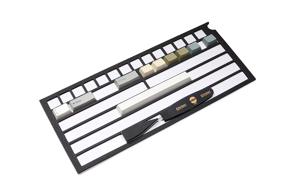 Keycaps Doble Shot Vintage Blanco Gris – Taihao OEM Cubic - imagen 2
