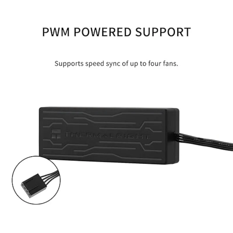 Controlador de ventilador Thermalright FAN HUB X4 PWM, concentrador de refrigeración de interfaz múltiple de 4 puertos y 4 pines para 4 grupos de ventiladores de PC, cable de alimentación SATA - imagen 4