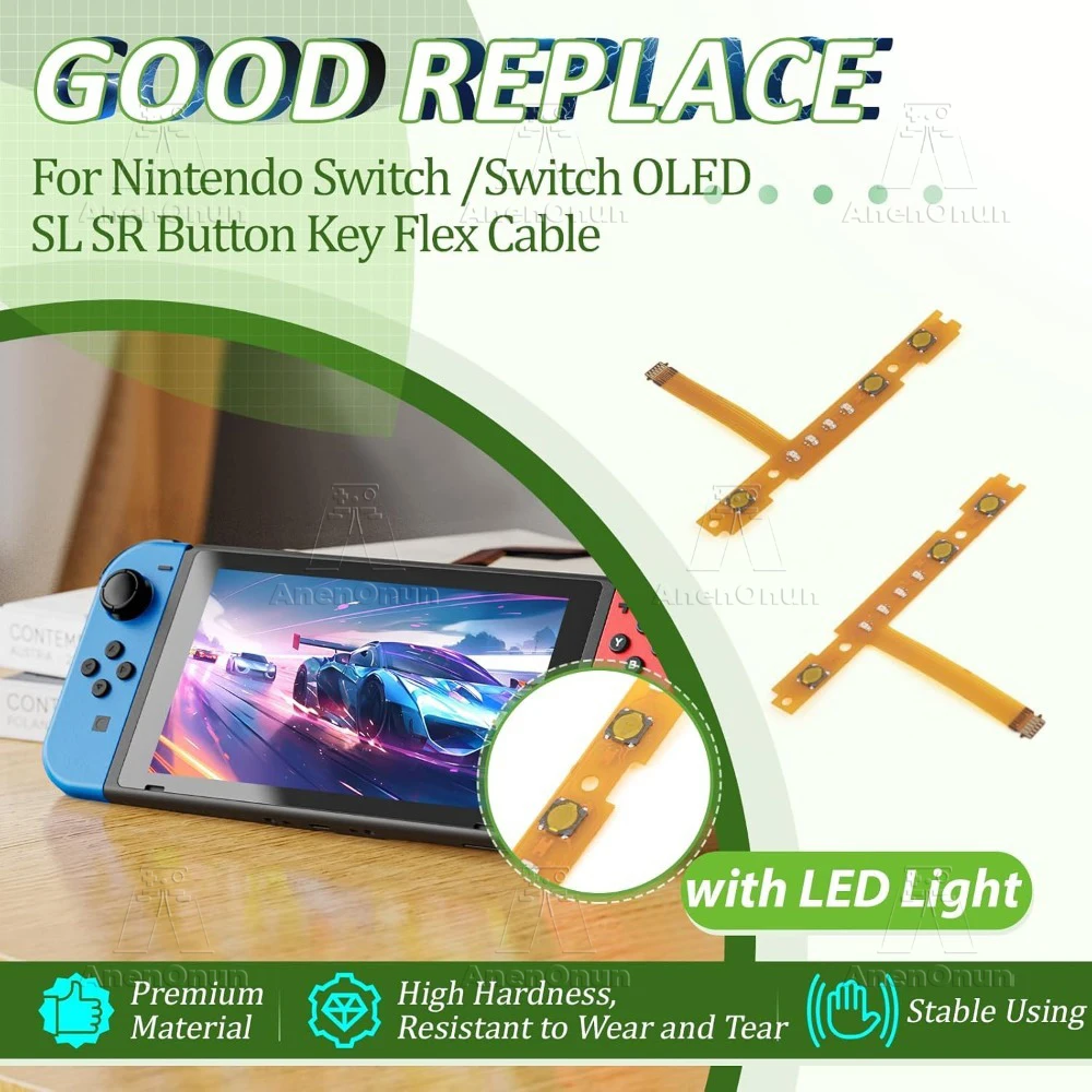 SL SR ZL ZR L Cable flexible para interruptor/interruptor OLED Premium piezas de repuesto Joycon controlador botón cinta Cable Kit de fijación - imagen 3