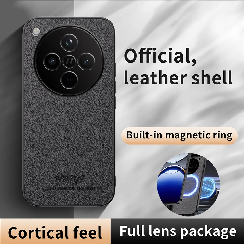 Funda de cuero para Oppo Find X8s + Plus 5G, soporte magnético para coche, funda dura de silicona con carga inalámbrica para teléfono OppoFindX8s + Plus PLB110 - imagen 2