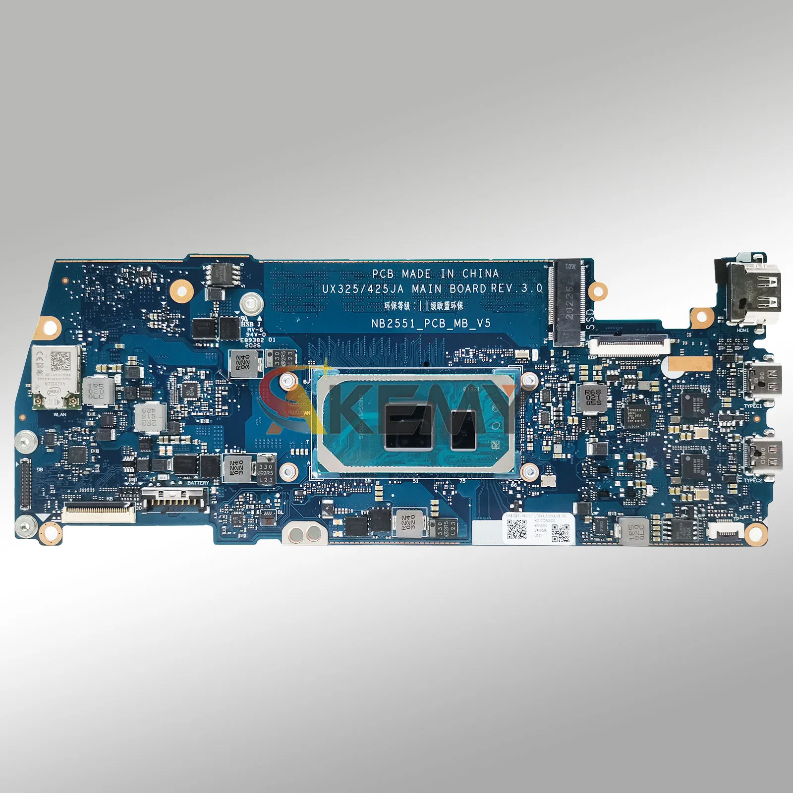 Placa base para ordenador portátil UX325JA para ASUS ZenBook U3700J UX325J U4700J UX325JA placa base para portátil con 10. a generación I3 i5 i7 100% pruebas OK - imagen 3
