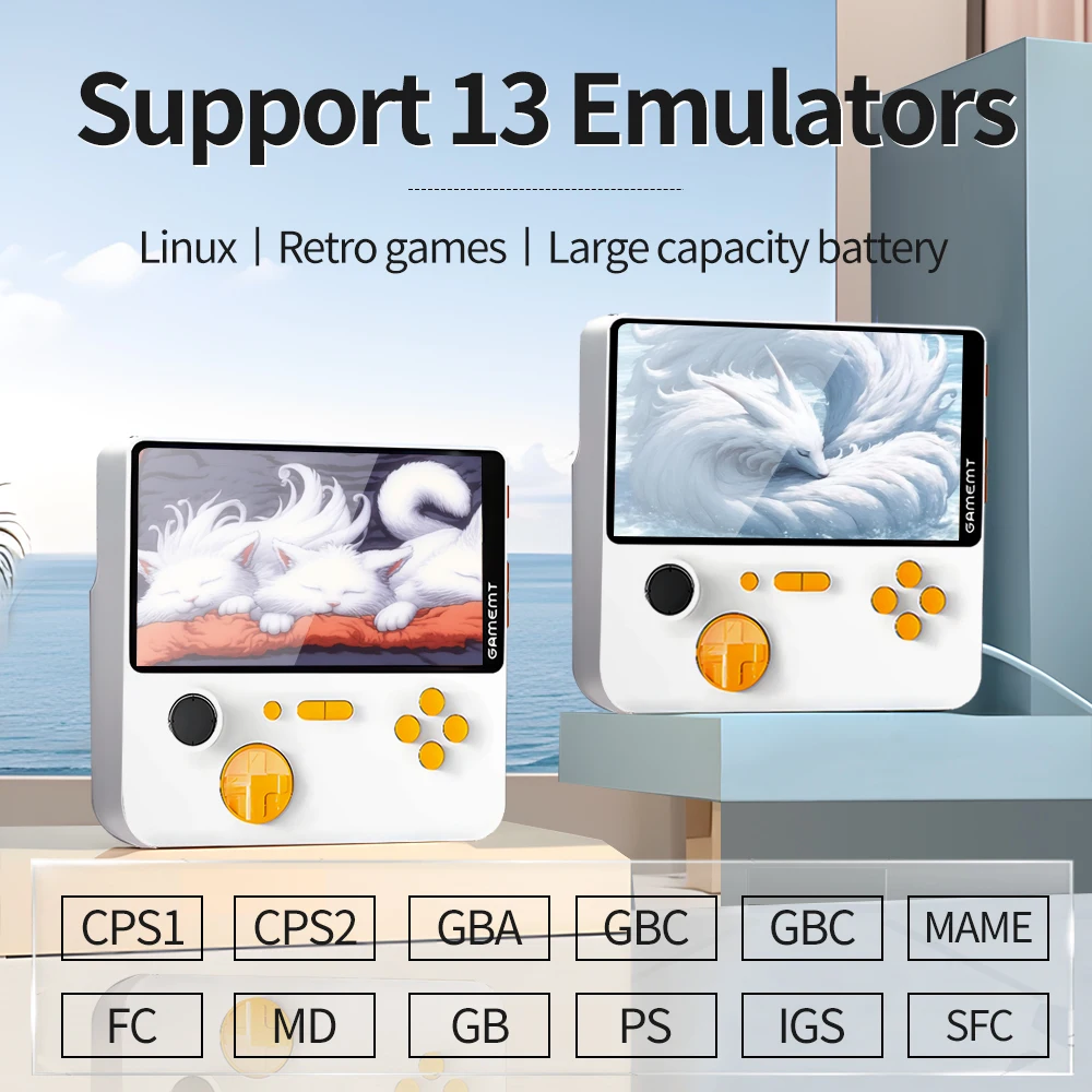 Consola de juegos portátil Retro, sistema Linux, pantalla IPS de 5 pulgadas, tarjeta TF integrada de 128G, reproductor de vídeo portátil de 20600 juegos - imagen 3