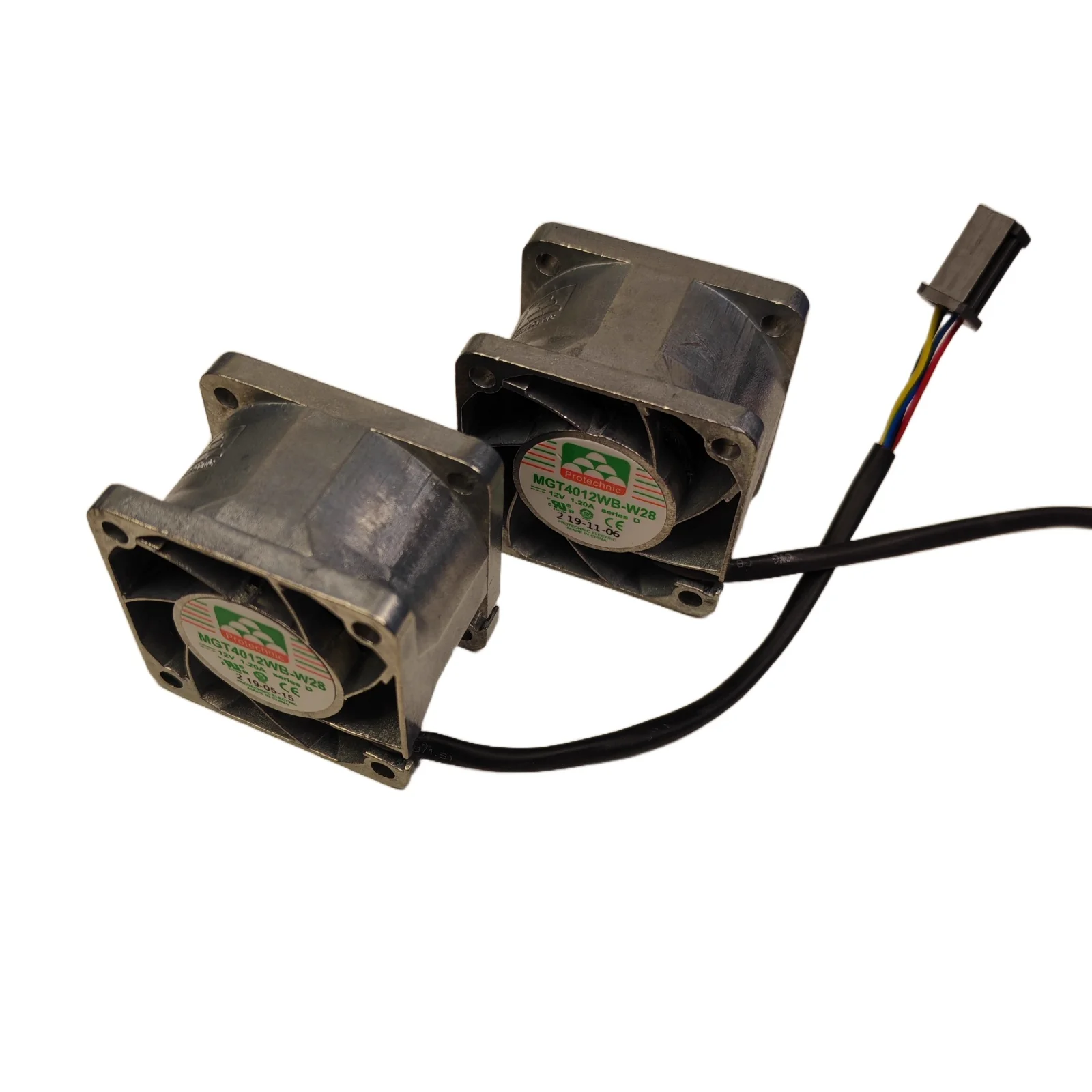 MGT4012WB-W28 40x40x28mm 12V 1.2A Marco de aluminio PWM Doble rodamiento de bolas Ventilador de enfriamiento industrial 23000RPM 4 cables - imagen 4