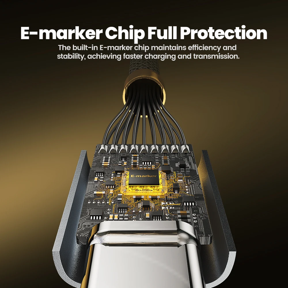 Toocki-Cable USB4.0 Gen3 40bps 8K @ 60Hz, Conector de carga rápida tipo C a tipo C para Macbook, PS5, iPhone 15, Switch, 3, 240W - imagen 5