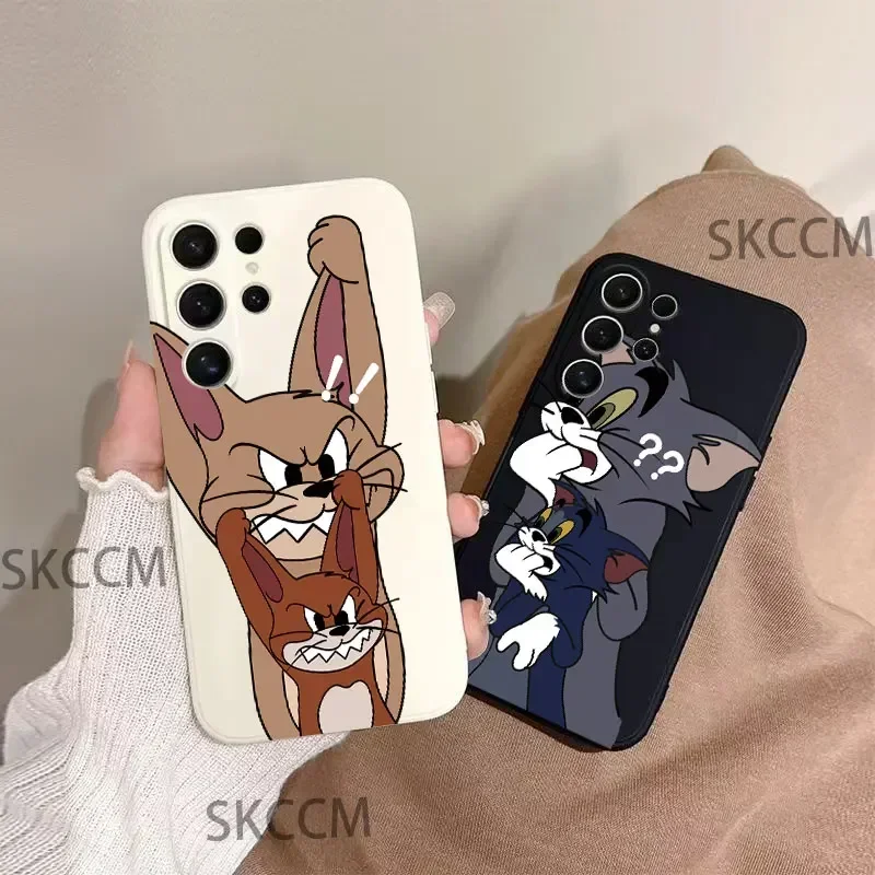 Funda de teléfono divertida Tom and Jerry Angry para Samsung Galaxy S24 Ultra S23FE S22 S20 Plus A15 A35 A50 A51 A54 A55 A71 A72 A73 - imagen 2