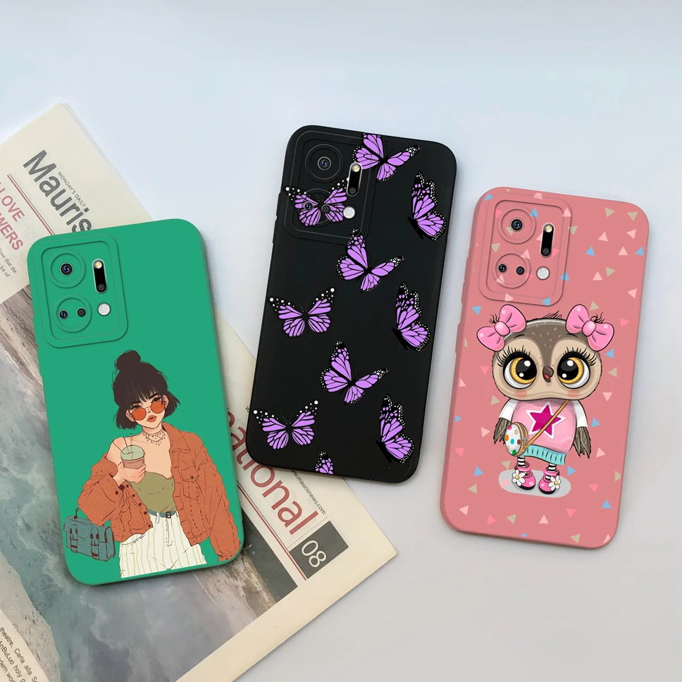 Funda trasera suave de silicona líquida para Honor X7 X7A Play 30 Plus, funda bonita para chica dulce, parachoques suave para Honor X7A Play30Plus - imagen 2