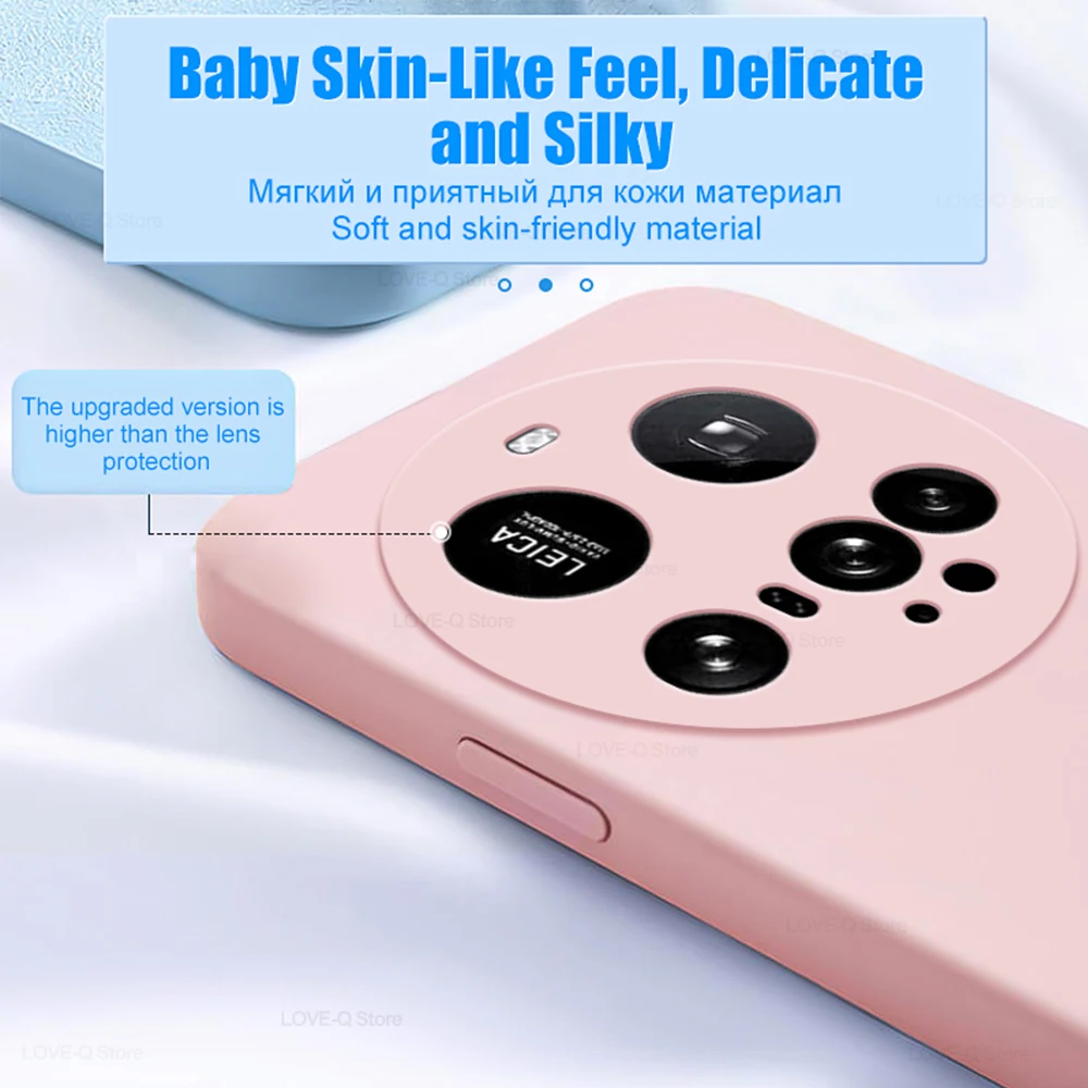 Funda de silicona líquida para Xiaomi, Protector de lente de cámara, carcasa trasera suave para Xiaomi Mi 15 Ultra Mi 15 Pro - imagen 3