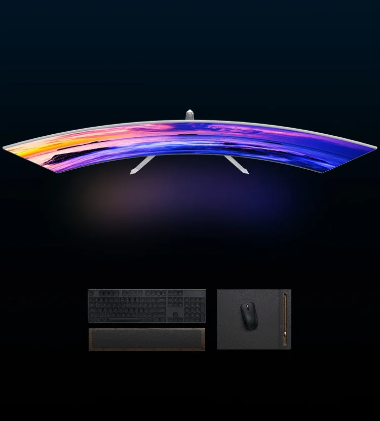 Monitor LCD de 23,8 "resolución HDMI + VGA 1920*1080 R1800 pantalla de superficie MVA pantalla de superficie de escritorio MONITOR de 23,8 pulgadas 75Hz - imagen 5