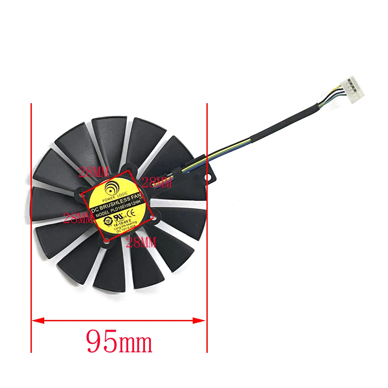 Ventilador de refrigeración PLD10010B12HH, reemplazo de ASUS Phoenix Geforce GTX 1650 1660 Ti Super RTX 2060, refrigeración de tarjeta gráfica - imagen 2