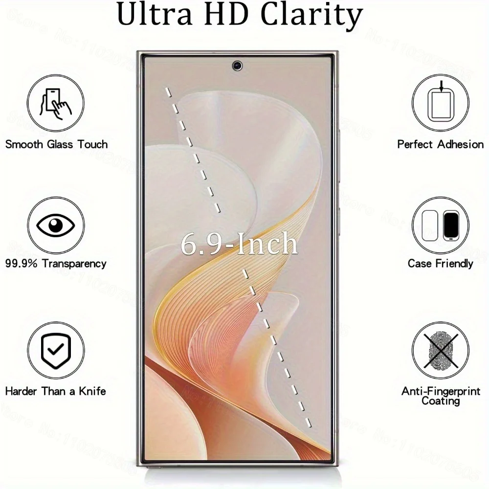 Paquete de 2 protectores de pantalla de vidrio templado mate para Samsung S25 Ultra S25 Plus FE para Samsung S21 S22 S23 S24 Ultra Plus S24 S23FE - imagen 2