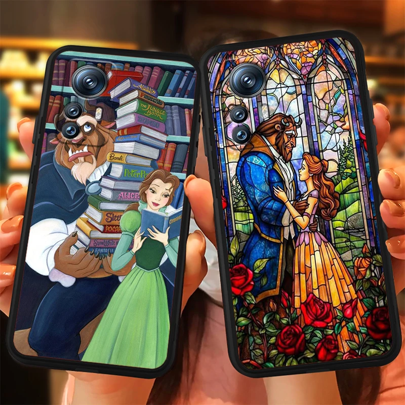 La Bella y La Bestia Disney para Xiaomi Mi 14 13T 13 12T 12 11T 11i 11 10T 10 Pro Lite Ultra 5G funda de teléfono negra de TPU - imagen 2