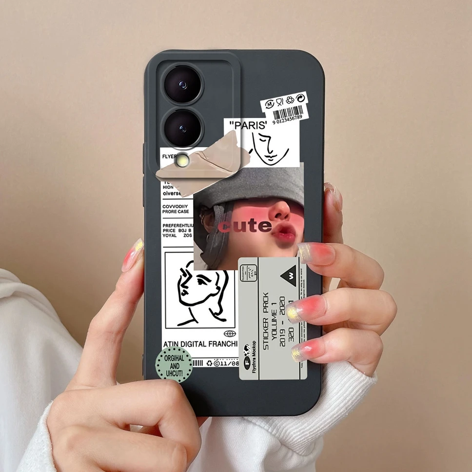 Funda de teléfono para Vivo Y17S, protección de cámara, silicona suave, búho encantador, funda protectora de teléfono para Vivo Y17 Y 17 S - imagen 4