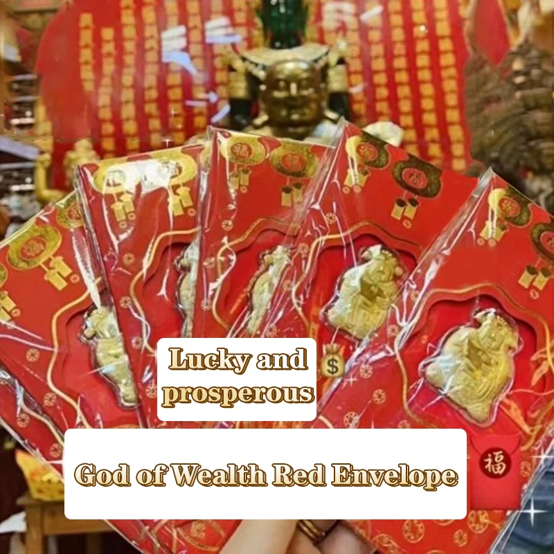 Pegatinas de decoración de teléfono móvil, lámina dorada, riqueza de la suerte, el Dios de la riqueza, bricolaje, parche autoadhesivo, pegatina de Año Nuevo - imagen 4