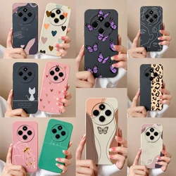 Funda Xiaomi Redmi 14C de silicona líquida con corazones y mariposas