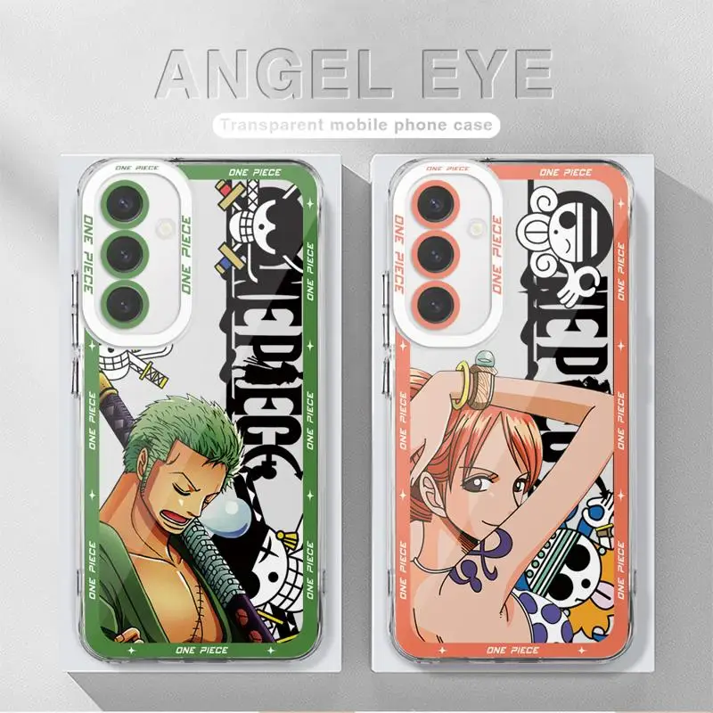 Funda de teléfono de piezas de anime para Samsung Galaxy A14 A13 A15 A23 4G A34 A33 A53 A25 A24 A54 A73 A35 A55 5G, funda suave transparente