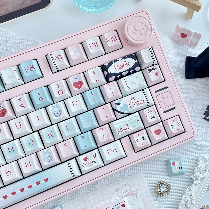 Salty Love Cherry Keycaps Pbt lindo personalizado conjunto de teclas de sublimación para teclado mecánico Diy - imagen 2