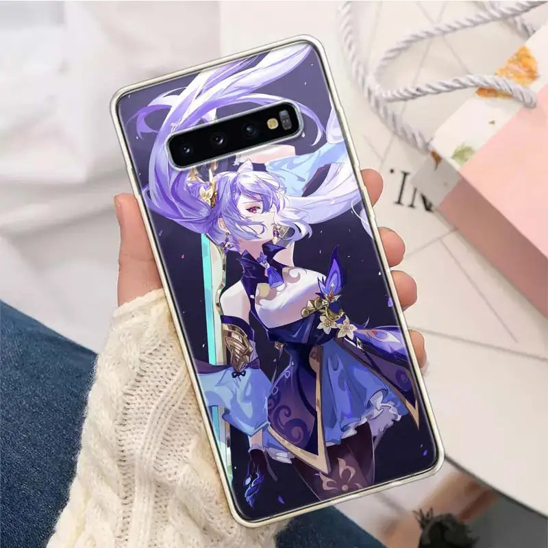 Keqing Genshin-funda de silicona para teléfono Samsung Galaxy S23 S24 S25 Ultra S21 Plus S20 FE S22 S10 + Edge Cover Funda Ga - imagen 5