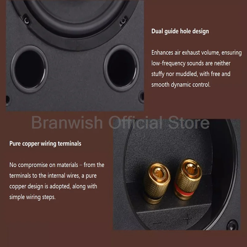 Altavoces pasivos de cine en casa HIFI de alta potencia de 6,5 pulgadas, 100W, de largo alcance, dinámicos, grandes, 2,1/5,1 canales, 40Hz-300Hz - imagen 5