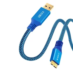 Cable USB 3.0 a Micro-B para Impresora, Trenzado y Alta Velocidad