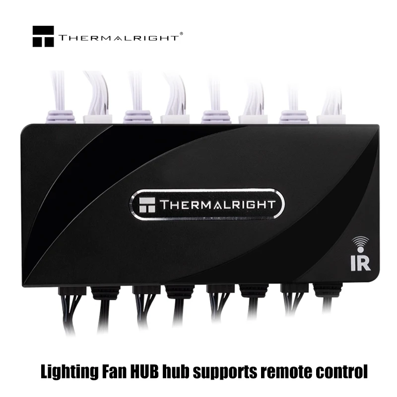 Thermalright 1 a 8 4 pines PWM + 3 pines + 5V ARGB ventilador Hub IR control remoto divisor SATA Power PC adaptador de extensión de refrigeración - imagen 3