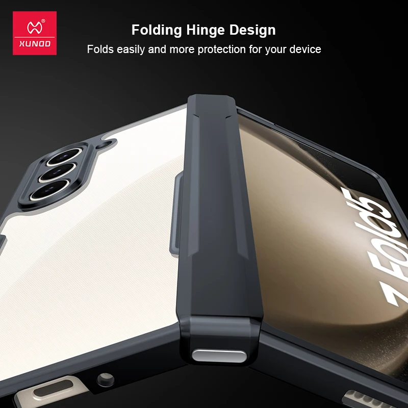 Xundd-funda para Samsung Galaxy Z Fold6 funda para Galaxy Z Fold 6 5 4 3 funda protectora a prueba de golpes teléfono móvil carcasa transparente - imagen 5