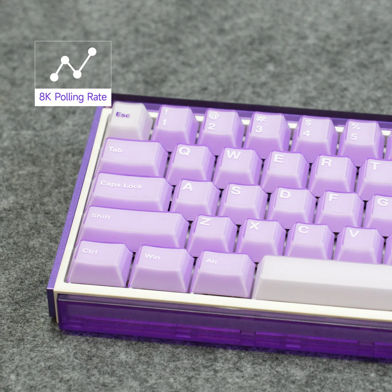 Akko RAY68 HE teclado magnético 65% disparador rápido de 68 teclas 0,005mm 8K RGB con caja de luz personalizado ESports Gaming Keybaord mecánico - imagen 4