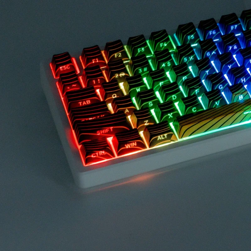 Teclas de contorno XVX Wooting 60He + teclas de teclado mecánico PBT, tapa de tecla de perfil de cereza personalizada para translucidez de tallado lateral - imagen 2