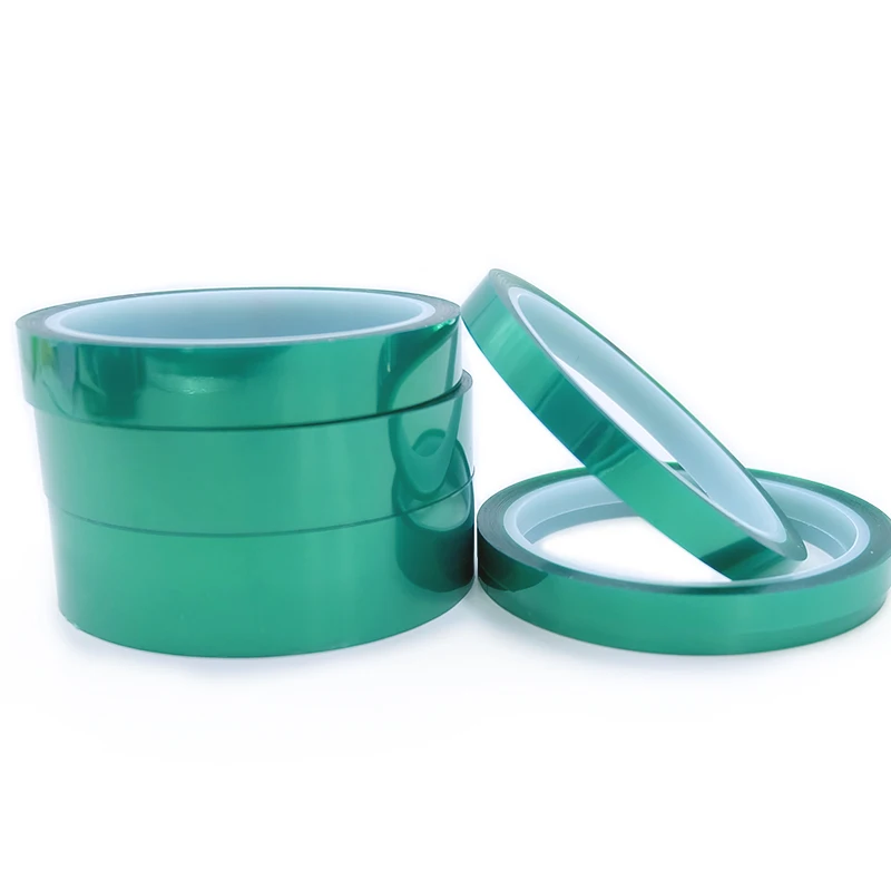 Cinta de película PET resistente al calor, protección de enmascaramiento de alta temperatura, cinta verde para soldadura PCB, protección de aislamiento de revestimiento SMT - imagen 2