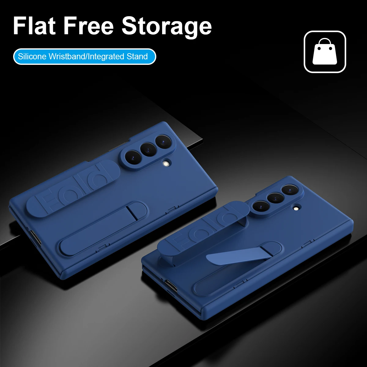 Funda con bisagra de soporte plegable para pulsera, Funda para Samsung Galaxy Z Tri Fold Z TriFold, lente frontal de cristal, protección de cubierta de plástico para PC - imagen 5