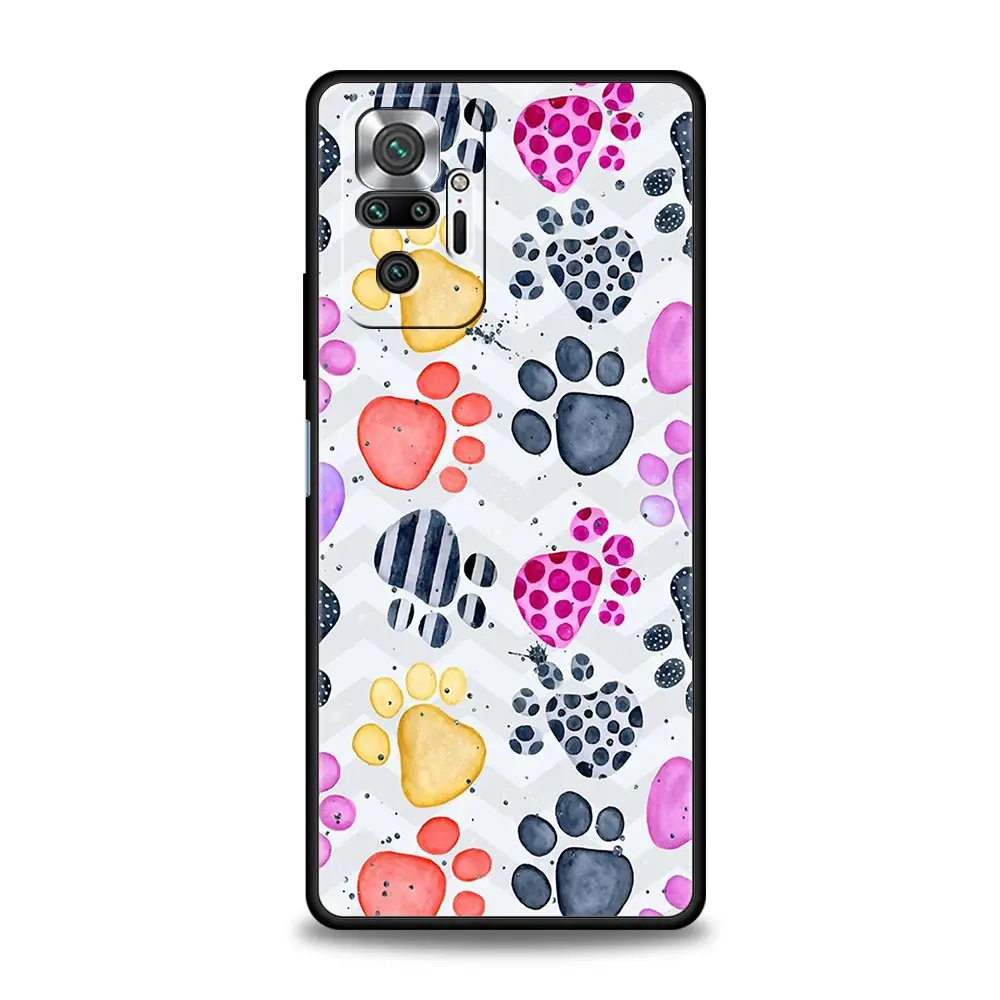 Funda de teléfono con pata de perro y gato para Xiaomi Redmi Note 13, 12, 5G, 11, 10 Pro Plus, 4G, 9S, 8, 7, 9T, 13C, 10C, 9C, 9A, funda de silicona suave - imagen 5