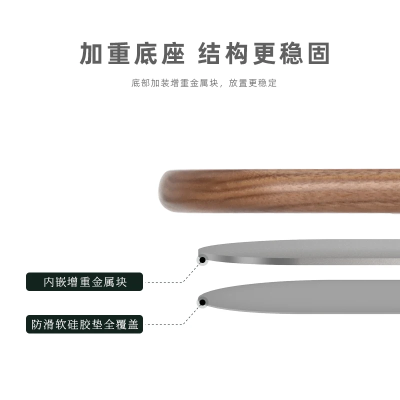 Soporte para auriculares portátil de madera de nogal, interruptor de madera, controlador de juego, soporte de exhibición de almacenamiento de madera maciza, No requiere instalación - imagen 5