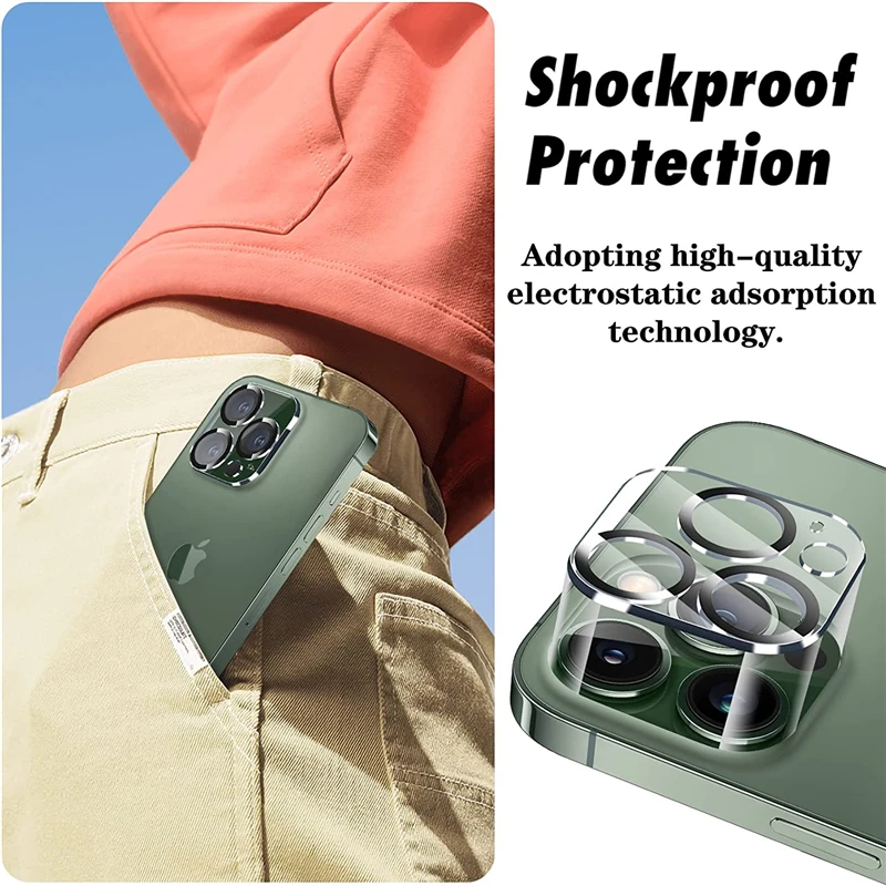 3 uds Protector de lente de cámara de vidrio templado para IPhone 13 14 15 Pro Max 12 Mini Plus 15Pro 14Pro IPhone15 accesorios de cubierta para IPones - imagen 5