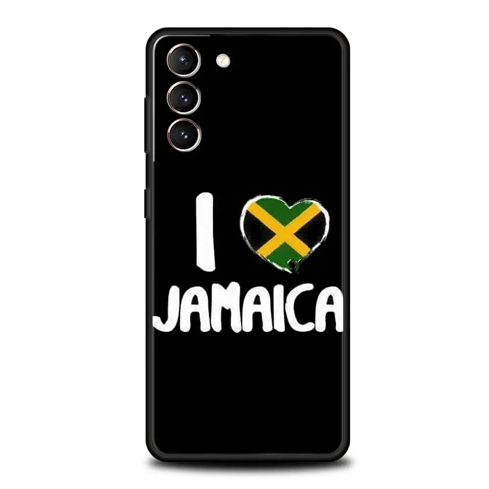 Funda de teléfono con bandera nacional de Jamaica para Samsung Galaxy S25 Edge S24 S23 S22 S20 Ultra S21 FE 5G S10 Plus, funda suave de TPU - imagen 2