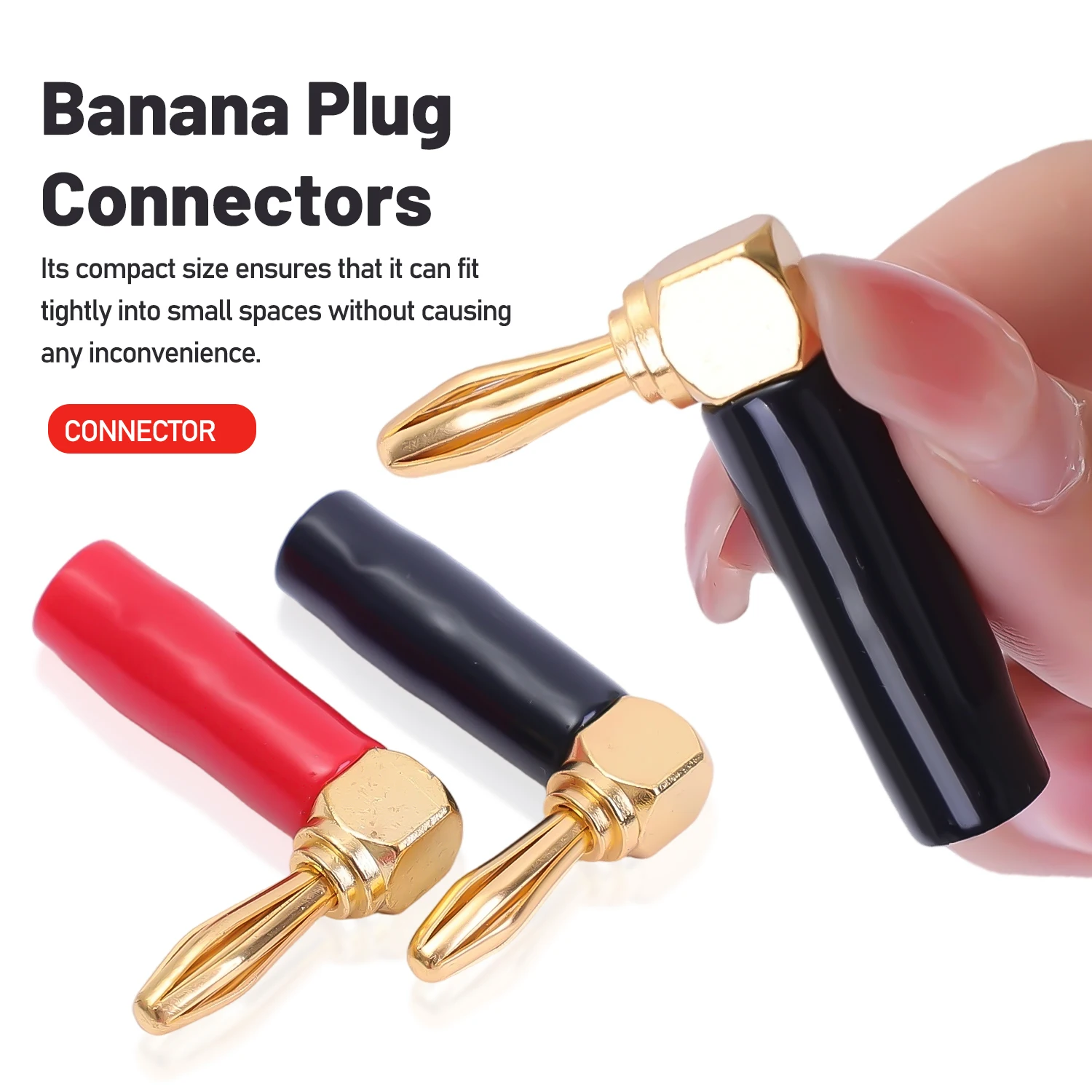 Adaptador de Audio de codo en forma de L de 4mm para reproductor, amplificador de guitarra, convertidores de auriculares de vídeo, adaptadores de enchufe Jack macho a hembra - imagen 5