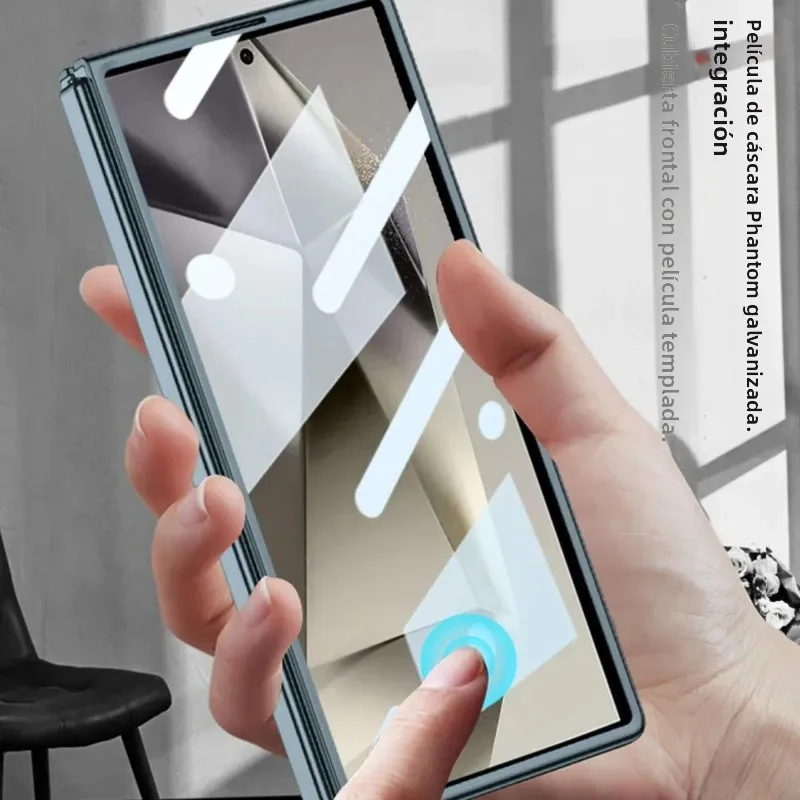 Para Samsung Galaxy Z Fold 7 funda ultrafina galvanizada transparente con película templada a prueba de golpes accesorios de cubierta trasera dura - imagen 5