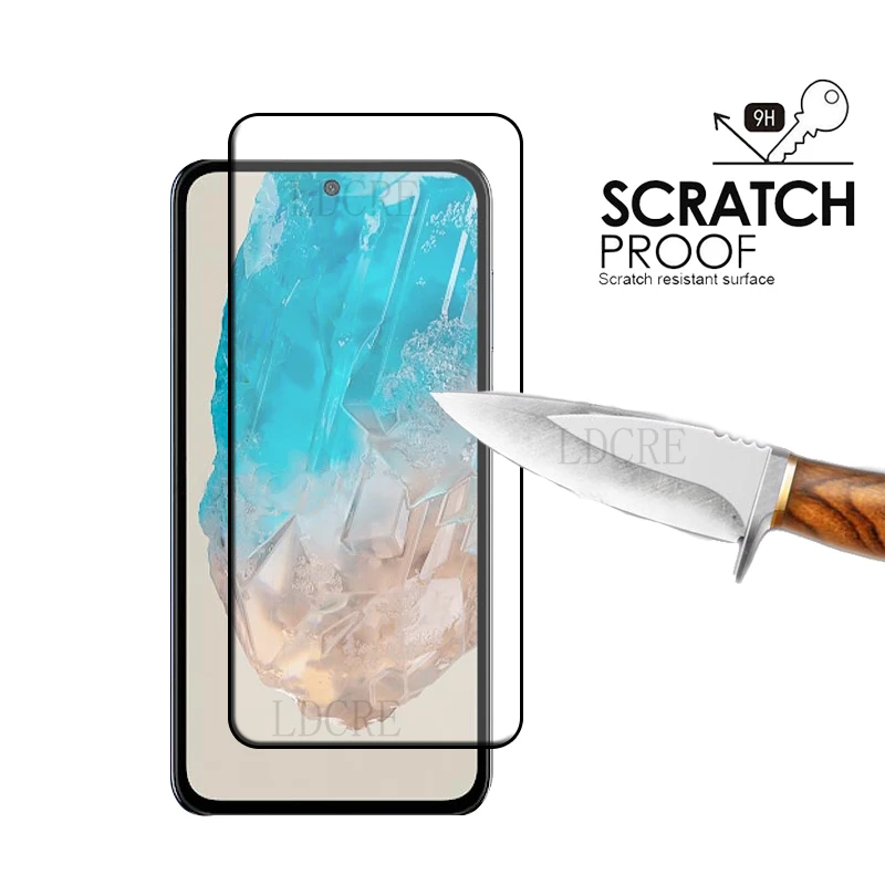 4 Uds para Samsung M35 vidrio Samsung Galaxy M35 Protector de vidrio templado cubierta completa pegamento 9H Protector de pantalla para Samsung M35 M 35 - imagen 2