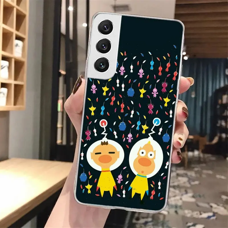 Juego p-pikins 4 Funda de teléfono con llamada de silicona para Samsung Galaxy S23 S24 S25 Ultra S21 Plus S20 FE S22 S10 + Funda de borde - imagen 2