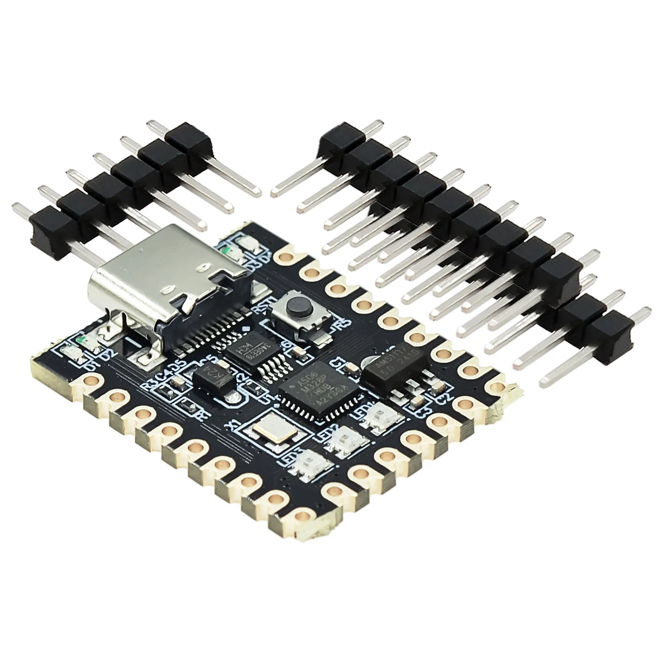 Placa de desarrollo Ultra pequeña para Arduino Nano Mini con Chip ATMEGA328P tipo C, puerto serie CH340 para proyectos electrónicos