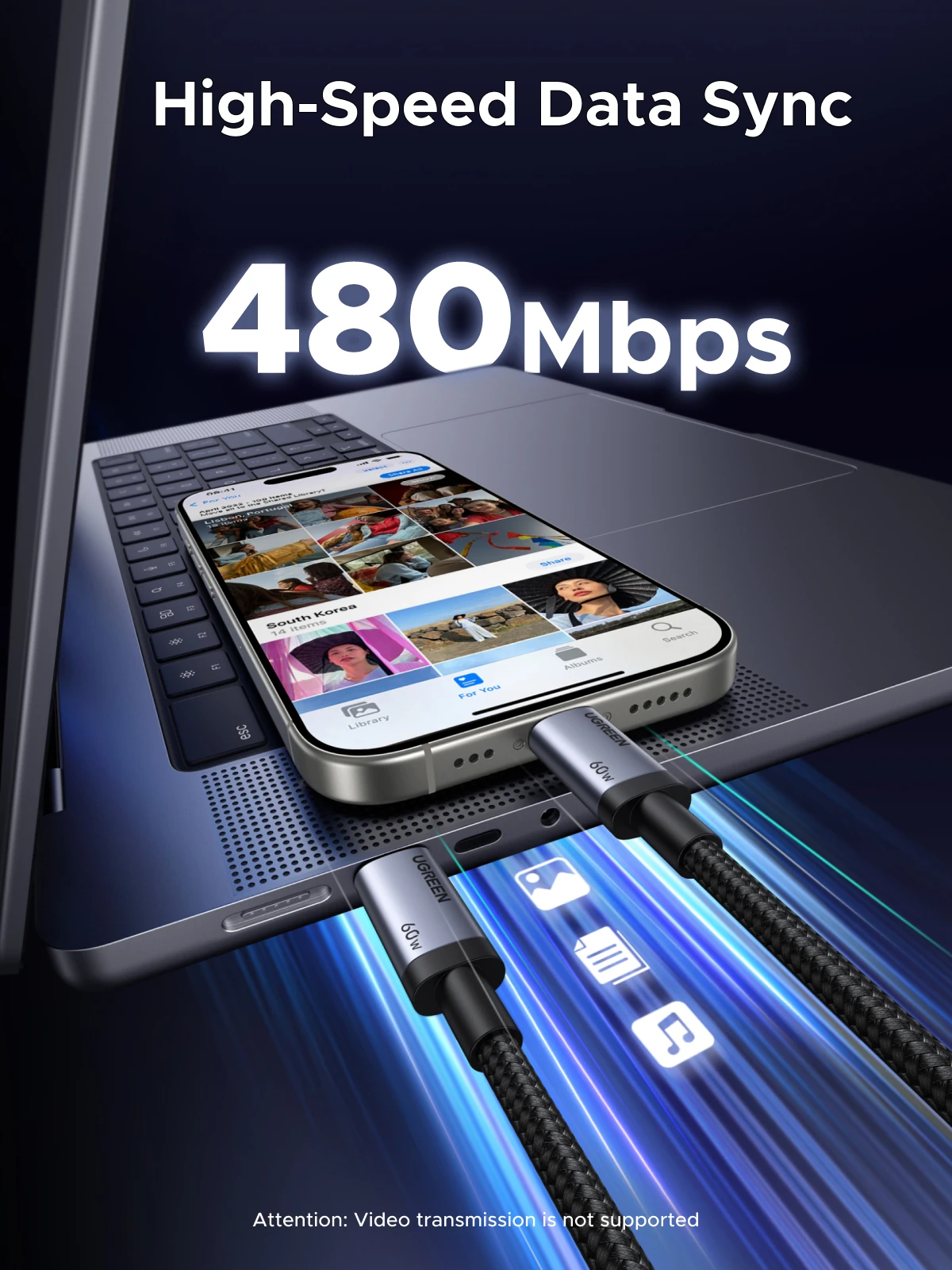 Cable UGREEN USB-C Carga Rápida 100W - imagen 5