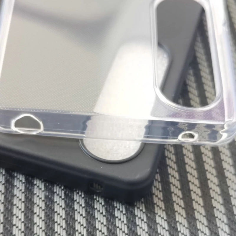 Funda trasera de silicona TPU para teléfono, carcasa transparente esmerilada negra para Sony Xperia 10 V 1 V, Xperia1V, Xperia10V - imagen 3