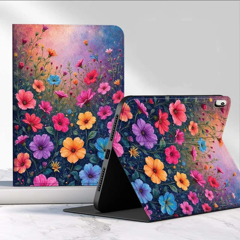 Patrón de diseño artístico de flores para Lenovo Xiaoxin Pad Pro Tab M10 K10 Plus 3.a generación Y700 11 11,2 11,5 12,7 8,8 pulgadas funda para tableta - imagen 2