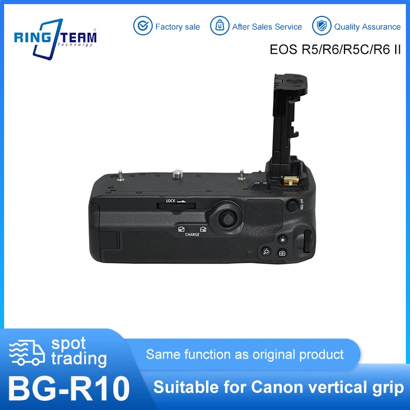 BG-R10 Empuñadura de batería Accesorios de energía cerámica BGR10 para Canon EOS R5 R6 R5C Micro cámara única LP-E6N LP-E6NH - imagen 3