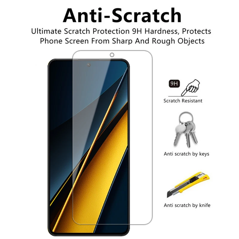 4 Uds Protector de vidrio templado para Xiaomi 15 14 14T 13 13T 12T 12 11 Lite Poco F3 F4 F5 F6 X6 M6 Pro vidrio de protección de pantalla completa - imagen 5