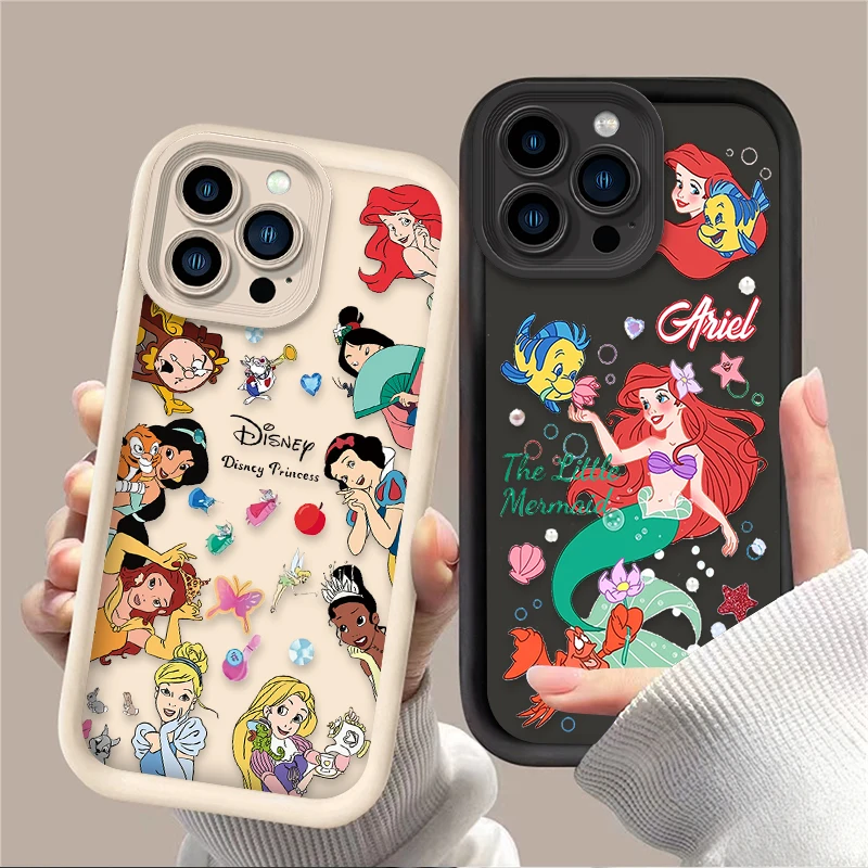 Funda de princesa de Disney para iPhone 16 15 14 13 12 11 Pro Max X XS X S Max XR SE 2020 7 8 Plus iphone16 funda trasera de silicona suave - imagen 3