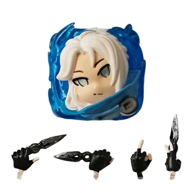 Teclas de Anime Varolant Jett figura personalizada multiacción con parte desmontable a mano tapas de resina teclado mecánico regalos